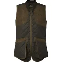 Chevalier Men's Vintage Shooting Vest Leather Brown Vuorelliset liivit M