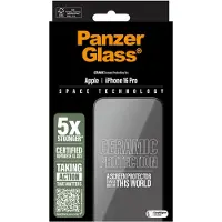 PanzerGlass Ceramic Screen Protector iPhone 16 Pro | Ultra-Wide Fit w. EasyAligner, Apple, Apple - iPhone 16 Pro, Asennus kuivana, Naarmuuntumisenke (2854)