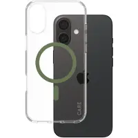 PanzerGlass CARE by Urban Combat MagSafe -suojakotelo, Apple iPhone 16 Plus, kirkas / vihreä