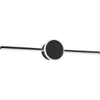 Toolight LED KYLPYHUONEEN SEINÄVALAISIN PYÖREÄ MUSTA 80cm APP850-1W