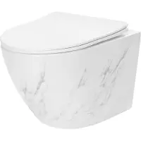 REA Carlos Nature Marble seinälle ripustettava wc-istuin