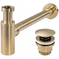 REA pesualtaan sifoni Gold Brushed click-clack -tulpalla