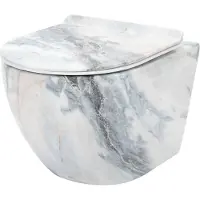 REA Carlos Slim Rimless Granit Shiny N seinälle ripustettava wc-istuin