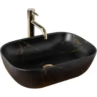 REA Belinda Black Marble Matt -pesuallas