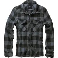 Brandit Check Paita Musta/Harmaa Miehet, size 5XL