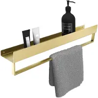REA Kylpyhuoneen hylly SF01, 60 cm, harjattu kulta