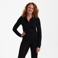 Deerhunter Lady Quinn Merino ½-Zip Undershirt Black Oak 48
