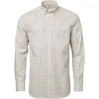 Chevalier Men's Luton Shirt Stormy Blue Tattersall Pitkähihaiset kauluspaidat 3XL