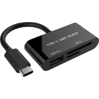 24hShop UHB-CR3-02, MicroSD (TransFlash), SD, SDHC, SDXC, Musta, USB 3.2 Gen 1 (3.1 Gen 1) Type-C, 25 mm, 55 mm, 12 mm