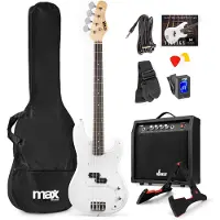 Max GigKit bassokitarapaketti valkoinen