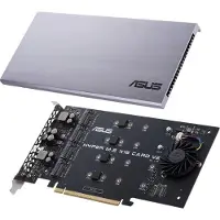Asus HYPER M.2 X16 CARD V2 - Liitäntäsovitin - M.2 - Laajennuspaikka M.2:een - M.2-kortti - PCIe 3.0 x16