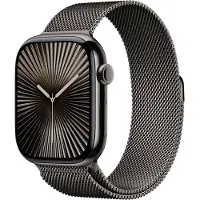 Apple Watch Series 10 GPS + Cellular 46mm Slate Titanium - Slate Milanese Loop - Medium/Large