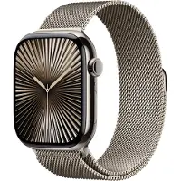 Apple Watch Series 10 GPS + Cellular 46 mm titaaninen kuori ja milanolaisranneke S/M