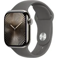 Apple Watch Series 10 GPS + Cell 42 mm luonnonvaalea titan, liuskeenharmaa urheiluranneke - M/L