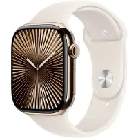 Apple Watch Series 10 GPS + Cell 46 mm kulta titan, tähtivalkea urheiluranneke - S/M