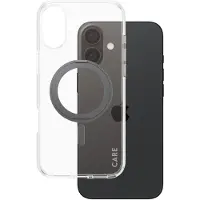 PanzerGlass Care by iPhone 16 Plus MagSafe Kickstand -suojakuori, Musta