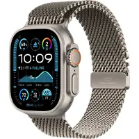 Apple Watch Ultra 2 GPS + Cell 49 mm luonnonvaalea titan, luonnonvaalea titan, milanolaisranneke - S