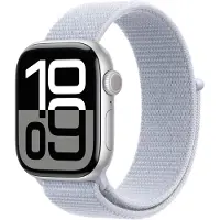 Apple Watch Series 10 GPS + Cell 42 mm hopea alum, sinertävä Sport Loop