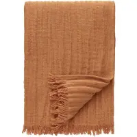 Decotique Crinkle Viltti 130x170 Cm - Huovat & Peitteet Puuvilla Vaaleanruskea - OH-03