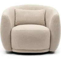 Rivièra Maison , Pyörivä nojatuoli Leonardo Glossy Flax