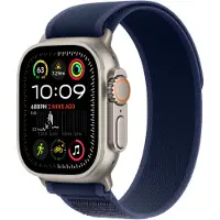 Apple Watch Ultra 2 GPS + Cellular 49 mm luonnonvaalea titaanikuori ja sininen Trail-ranneke