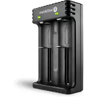 EverActive LC-200 USB Laturi pyöreille Litium kennoille x 2