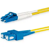 Lanview - Patchkabel - LC/UPC enkelttilstand (han) til SC/UPC enkelttilstand (han) - 3 m. - 2 mm - fiberoptik - duplex - 9 / 125 micron - OS2 - halog