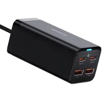 Baseus GaN3 Pro PD 65W 2x USB-C 2x USB Laturi / Verkkovirtalähde USB-C kaapelilla