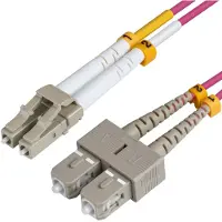 Microconnect OM4 LSZH LC/UPC-SC/UPC 10m -valokuitukaapeli, violetti