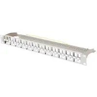 Lanberg PPKS-1248-S, Kytkentäpaneeli, Galvanoitu teräs, Harmaa, 480 g