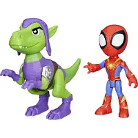 Hasbro Spidey and His Amazing Friends - Hero Dino Webs - Spidey & Goblin Raptor Action