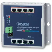 Planet Technology WGS-804HPT verkkokytkin Hallittu Gigabit Ethernet (10/100/1000) Power over Ethernet -tuki Musta (WGS-804HPT)