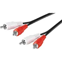 Goobay RCA Stereo Cable - Musta - 5m