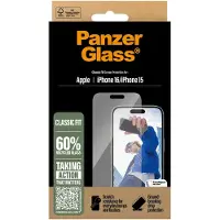 PanzerGlass iPhone 16/15 Classic Fit Panssarilasi - 9H