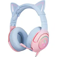 Onikuma K9 Pink and Blue Gaming Headphones
