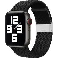 Mtp Products Apple Watch Series 7/SE/6/5/4/3/2/1 Neulottu Ranneke - 45mm/44mm/42mm - Musta