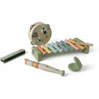 Dantoy Multi Music Set Wooden In Gift Box 5 Parts - Multi/patterned - 27.2X15.8X5CM
