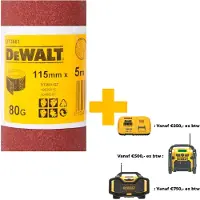 DeWalt Hiekkapaperirulla DT3581-QZ; 115 mm; 5 m; K80