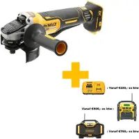 DeWalt Akkukäyttöinen kulmahiomakone DCG413N-XJ; 115 mm; 18 V (ilman akkua ja laturia)