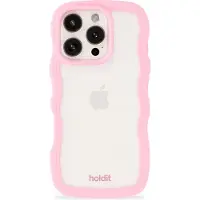 Holdit Phone Case Wavy Pink/Transparent iPhone 16 Pro