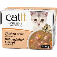 Catit 12x95g Cuisine lihapata merenelävät ja kurpitsa kissan märkäruoka