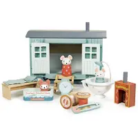 Tender Leaf Toys Sheperd's Hut - Mouse Family - Multi/patterned - ONE SIZE