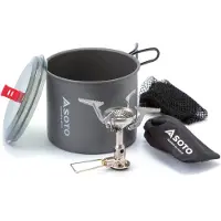 Soto Amicus W/O Igniter + New River Pot Combo Kaasukeittimet koko 1 l väri turkoosi