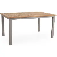 Brafab , Lyon ruokapöytä 92 x 152-210 cm khaki/tiikki