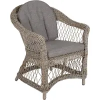 Brafab Kamomill käsinojatuoli istuin- ja selkätyynyllä Beige-hiekka
