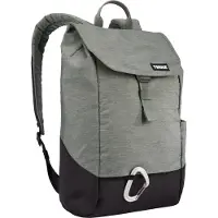 Thule Lithos 16l -tietokonereppu, vihreä/harmaa, 16"