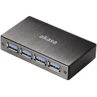Akasa Connect 4SV, 4-porttinen 3.2 Gen1 USB-A -hubi, musta