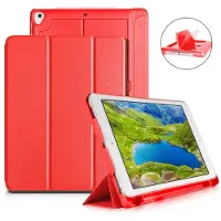 Teknikproffset Kotelo, jossa säilytystila, USB-kaapeli Apple iPad 9.7" 2017, 2018, punainen