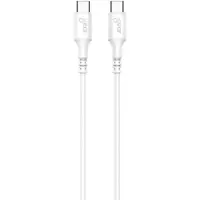 Gear USB-C-USB-C 2.0 0.5m valkoinen latauskaapeli