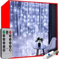 Hobby Hall Valoverho, 300 LEDiä, USB